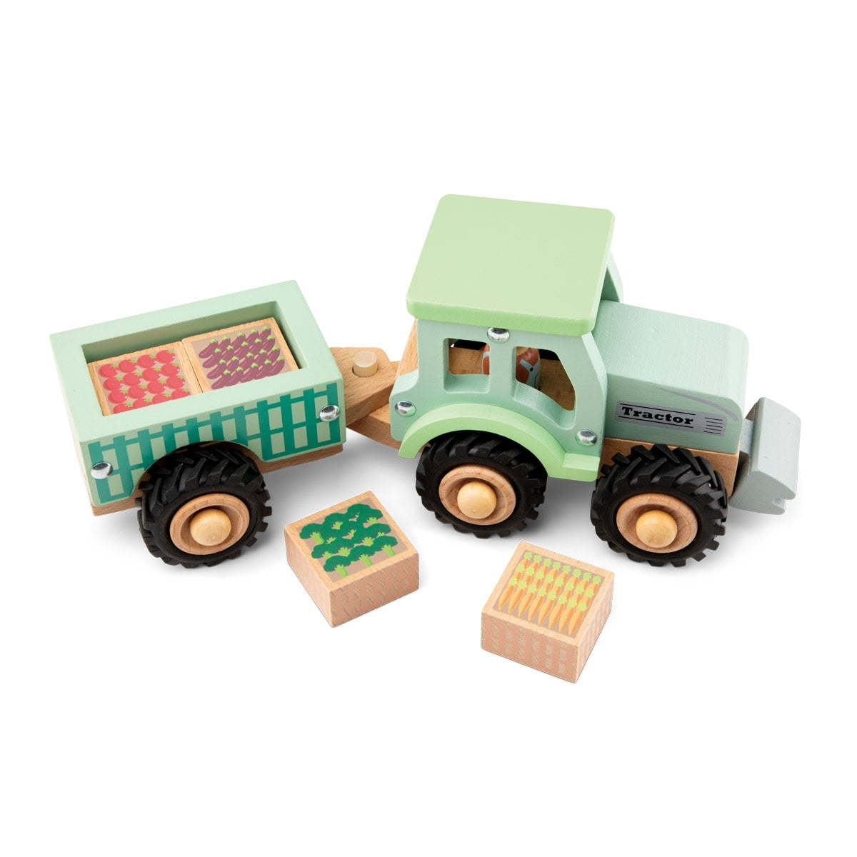 Small Tractor with Farm Crops