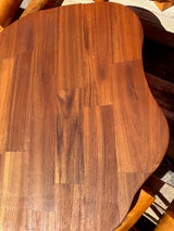 Hardwood Tree Table and 3 Stools