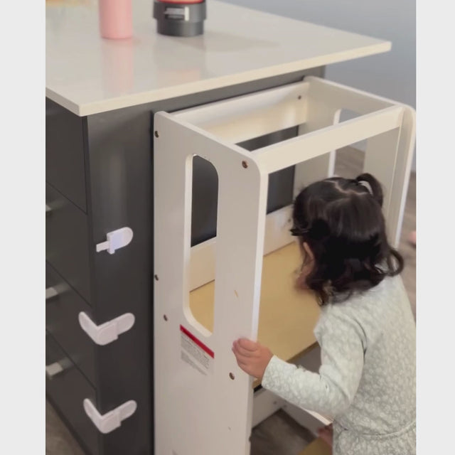 Test de la tour d'apprentissage Bianconiglio Evo 2025 Kidsafe blanche Test de la tour d'apprentissage Bianconiglio Evo 2025 Kidsafe blanche