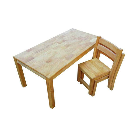 Solid Rectangular Table with 2 Standard Chairs