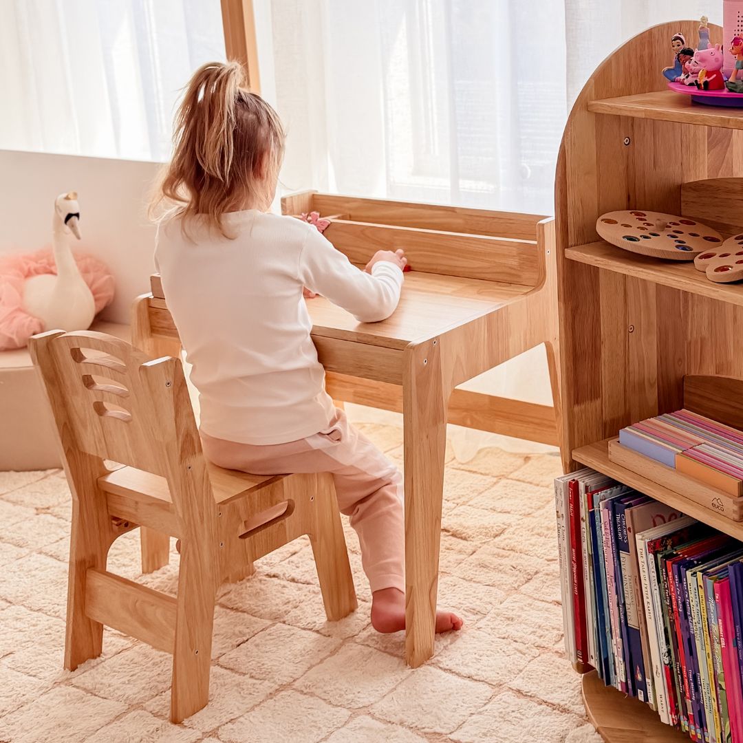 Solid Wood Study Table Set