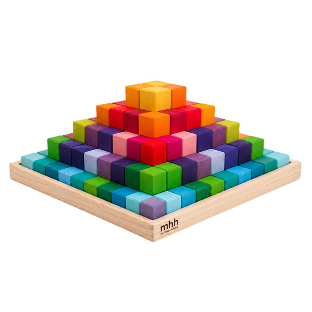 Large Stepped Block Pyramid - Rainbow