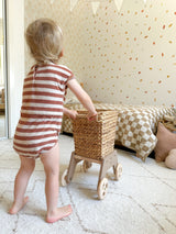 Wicker Shopping Trolley