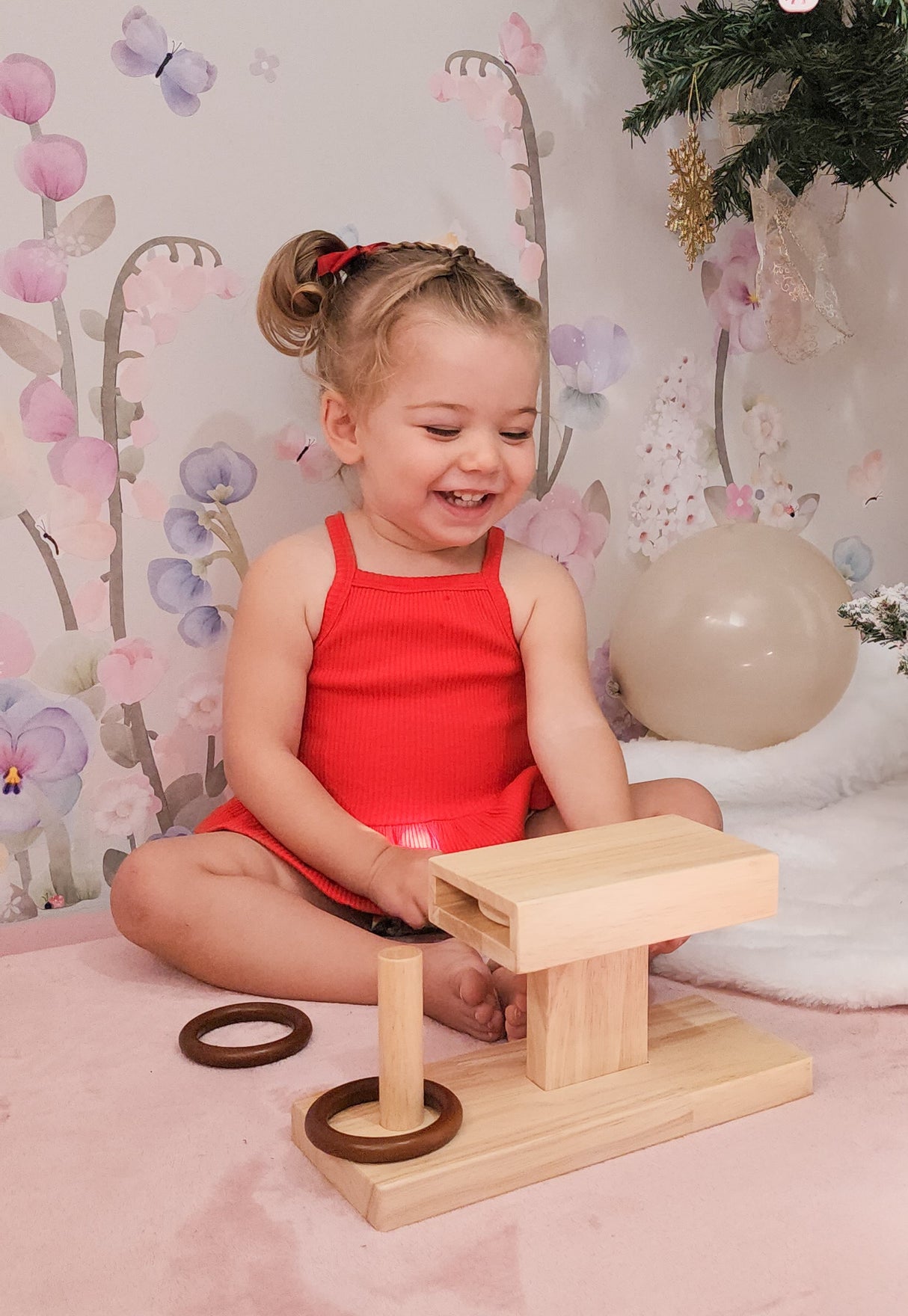 Wooden Montessori Rings Activity