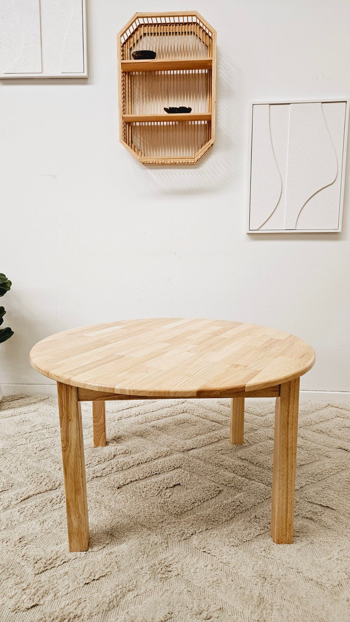 Round Table 90cm – Rubber Wood