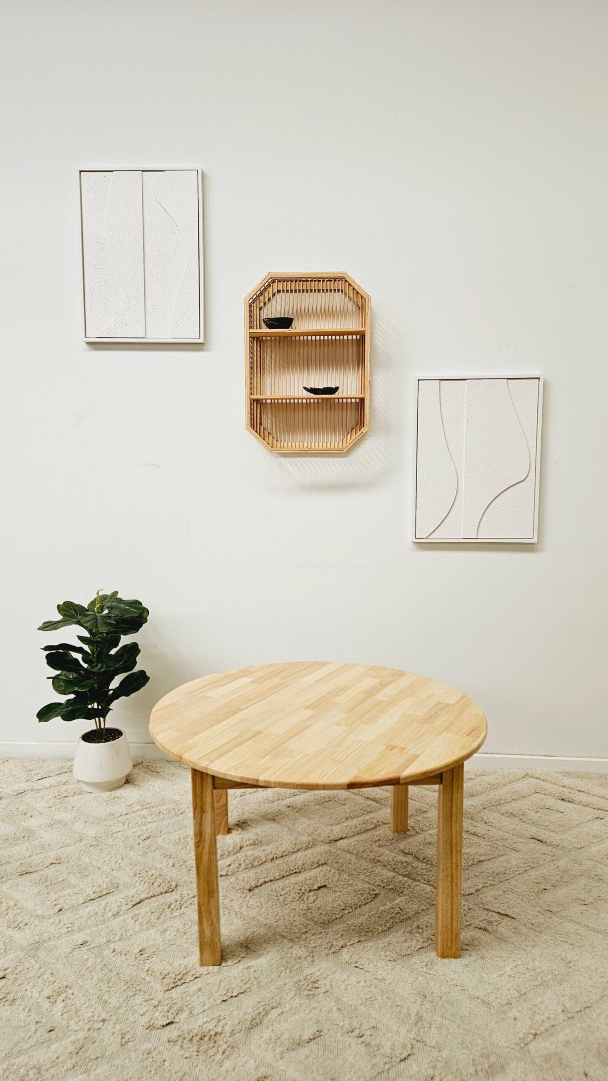 Round Table 90cm – Rubber Wood