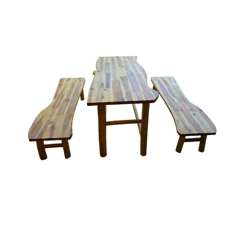 Tree Tables And 2 Benches – 60 X 120 X 50 Cm High