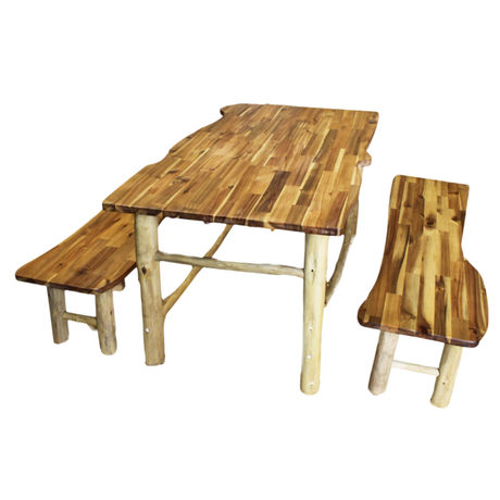 Tree Tables And 2 Benches – 75 X 120 X 50 cm High