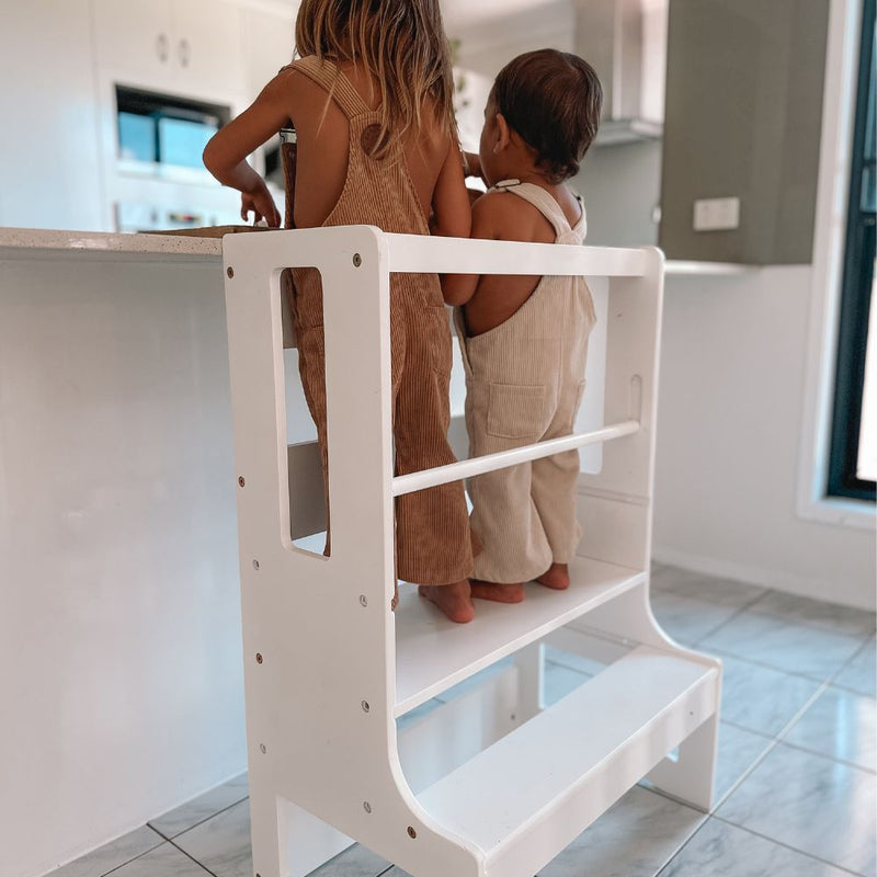twin toddler learning tower safe design