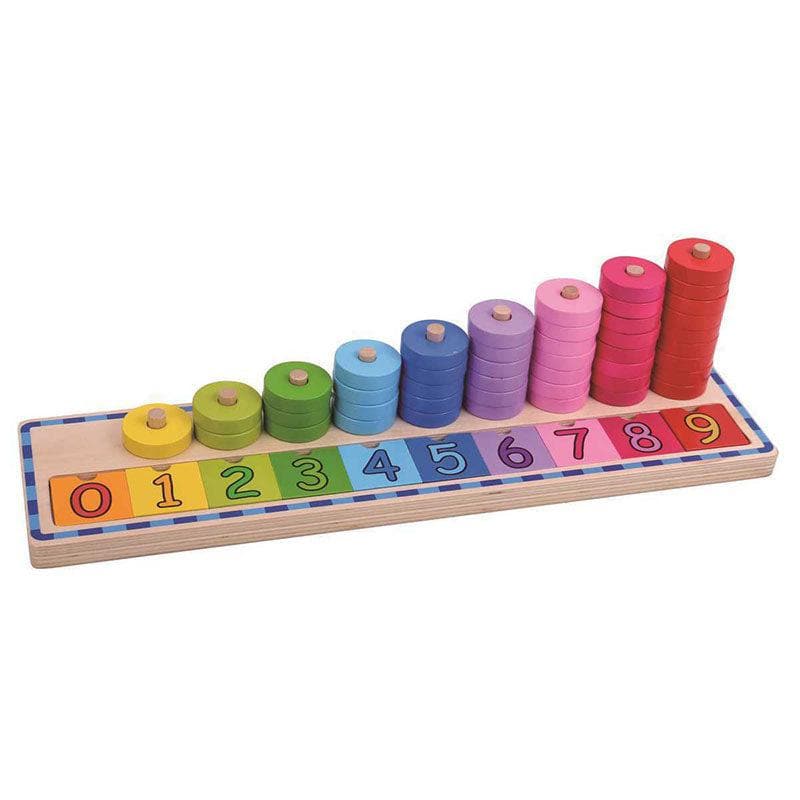 Counting Stacker Puzzle Board-Babies and Toddlers-My Happy Helpers