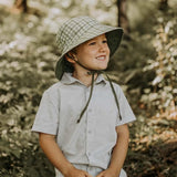 Kids Reversible Sun Hat - Noah / Olive-Outdoor Play-My Happy Helpers