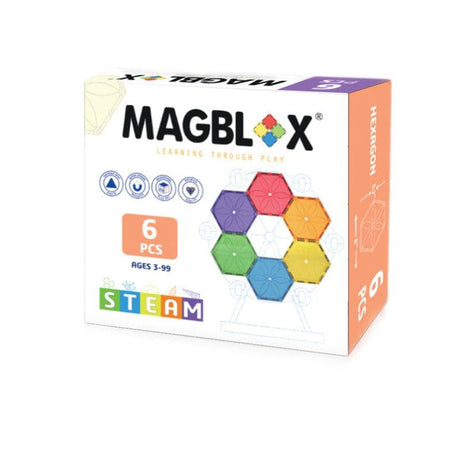 Magblox 6pcs Hexagon Vivid Pack-Construction Play-My Happy Helpers