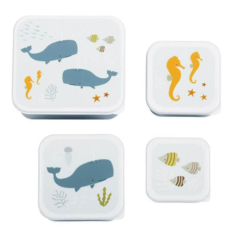 Ocean Lunch & Snack Box - Set of 4-Educational Play-My Happy Helpers