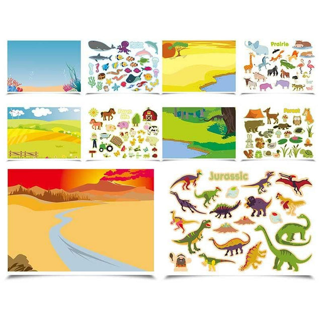 Reusable Sticker Pad Set - Animal World-Creative Play & Crafts-My Happy Helpers